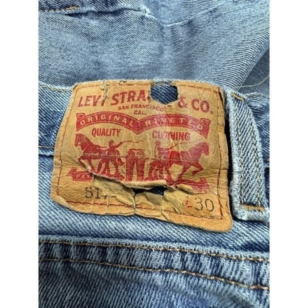Levi Strauss 505 Jeans‎ Mens Light Wash Straight Fit Denim Pants Size 40x30